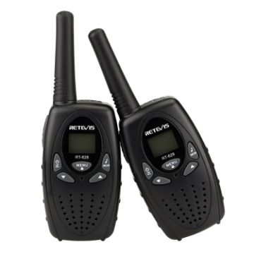 RETIVIS RT628 Handheld Children Walkie Talkie, 22CH 0.5W (Black) - 1