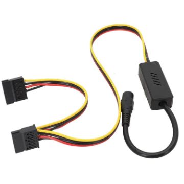Adapter DC 5.5 x 2.5mm to HDD Power Cable, Model: One to Two SATA - 1