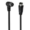 Curved 9 Pin Mini DIN TV Audio Adapter Cable, 1.8m (Black) - 1