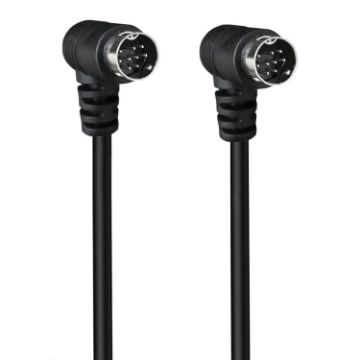 3m Black Double Curved mini DIN 9 Pin TV Audio Adapter Cable - 1