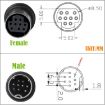 90 Mini DIN 9 Pin M/F Adapter Cable 3m - Black TV Box Accessory - 5