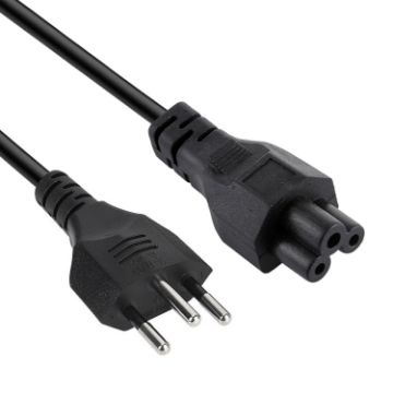 Brazil Notebook AC Power Cord, 3 Prong, 1.5m (OD6.8) - 1