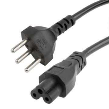3 Prong Switzerland Notebook AC Power Cord, 1.5m, Black - 1