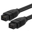 Firewire 800 IEEE1394B 9 Pin Male Cable, 1.8m, Black - 1