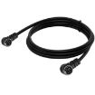 Mini DIN 9 Pin Audio Adapter, Double Curved 0.5m Cable (Black) - 3