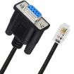 DB9 to RJ9 Adapter Cable 1.8m RS232 Connection, Black 4P4C Telephone - 2