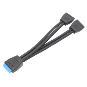 19 Pin USB3.0 Motherboard 21cm One-To-Two Extension Cable - 1