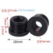 2pcs Black Metal 3/8 Female to 5/8-27 Male Adapter Screws - 3