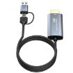 Z36 2m HDMI to USB-C HD Video Capture Card, Male to Male - 2