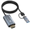 Z36 2m HDMI to USB-C HD Video Capture Card, Male to Male - 3