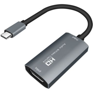 Z29A HDMI to USB-C Video Audio Capture Box, Female to Male (Grey) - 1