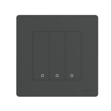 Tuya ZigBee Smart Wall Switch EU Plug, 3 Ways, Gray Scene Style - 1