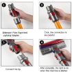 Dyson V7-V15 Vacuum Suction Head Adapter with LED Light - 6