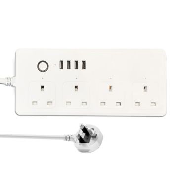 ZigBee SM-SO301-K 4 Hole + 4 USB Smart Power Strip, UK Plug, 13A - 1