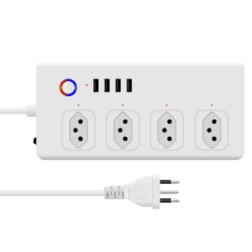 ZigBee 10A SM-SO301-B Smart Power Strip with USB, Brazil Plug - 1