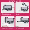 Dyson Hair Dryer Wall Bracket & Storage Rack Holder - Purple Red - 7
