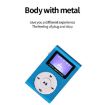 Purple Mini Lavalier MP3 Player with Screen, Earphone & Cable - 7