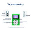 Silver Gray Mini Lavalier MP3 Music Player with Earphones - 3