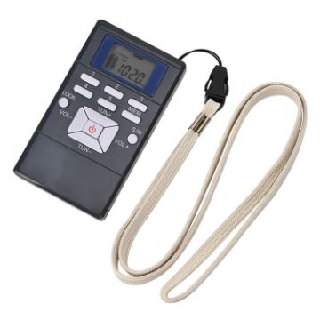 HanRongda HRD-109 Silver Gray Portable Mini FM Radio Receiver - 1