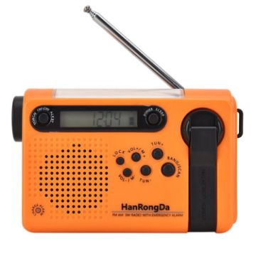 HRD-900 LED Solar Hand Crank NOAA Radio - Orange - 1