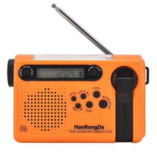 HRD-900 LED Solar Hand Crank NOAA Radio - Orange - 1