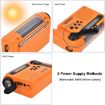 HRD-900 LED Solar Hand Crank NOAA Radio - Orange - 5