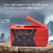 Emergency Radio 2000mAh AM/FM/NoAA Hand Crank Solar Powered (Orange) - 9