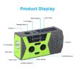 Emergency Radio: AM/FM/NOAA 2000mAh Crank & Solar Powered (Red) - 2