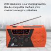 Emergency Radio: AM/FM/NOAA 2000mAh Crank & Solar Powered (Red) - 8