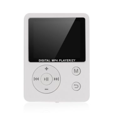 T69 MP4 Player, Round Button, Lossless Sound Quality (White) - 1