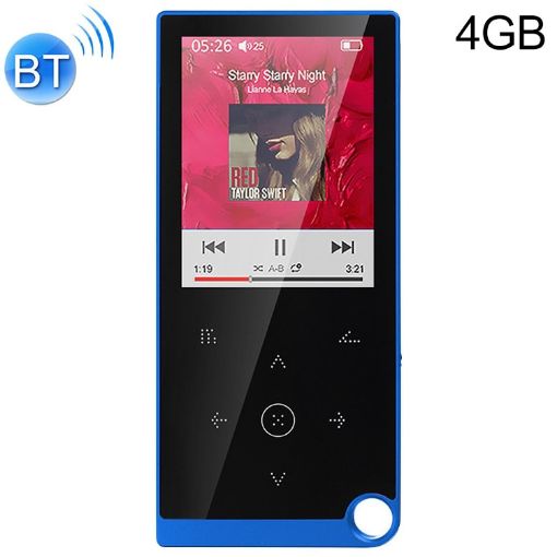 E05 2.4" Touch MP4/MP3 Player, 4GB, Bluetooth, E-Book/Alarm/Timer - 1