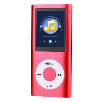 Metal MP4 Player 1.8" TFT Screen w/ Earphone & Cable (Red) - 1