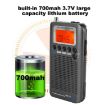 HRD-737 Gold Portable Aircraft Band Radio Wide Frequency Receiver - 7