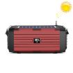 Red Solar Bluetooth Speaker with LED Light and FM Radio BDL-187 - 1