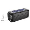 Red Solar Bluetooth Speaker with LED Light and FM Radio BDL-187 - 4