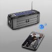 Red Solar Bluetooth Speaker with LED Light and FM Radio BDL-187 - 7