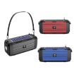 Solar Bluetooth Speaker with LED Light & FM Radio (Blue) - 2