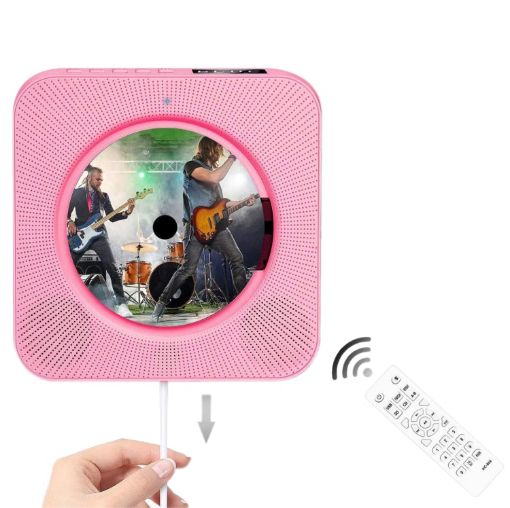 Kecag KC-809 Pink 10W Portable Bluetooth Album CD Player - 1