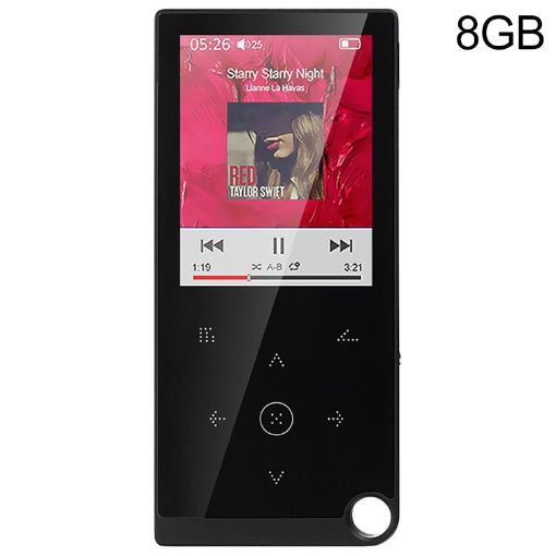 E05 2.4" Touch MP4/MP3 Player 8GB, E-Book/Alarm, No Bluetooth, Black - 1