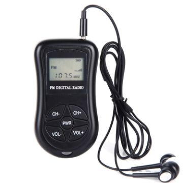 HRD-107 DSP Portable Stereo FM Radio with Headset (Black) - 1