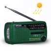 DE13 Green Hand-Cranked Solar Charging Emergency Outdoor Radio - 1