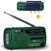 DE13 Green Hand-Cranked Solar Charging Emergency Outdoor Radio - 2