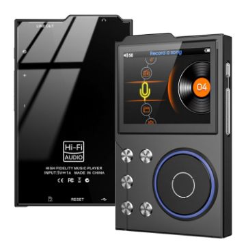 2.4" HIFI Bluetooth Music Player, DSD256, 16GB, Black Walkman - 1