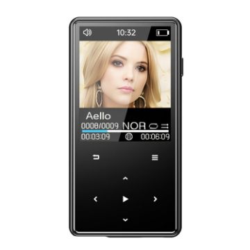 Portable Bluetooth MP3/MP4 Music Player Walkman, 32GB, Black - 1