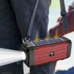 Solar Wireless Bluetooth Speaker with FM Radio - BDL-187 (Black) - 9