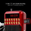 Rechargeable Red FM Radio Speaker with USB/TF/Music MP3 Player - 8