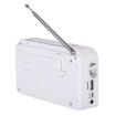 Solar Powered RD-638T AM/FM Radio Flashlight with Dynamo (White) - 2