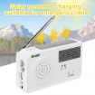 Solar Powered RD-638T AM/FM Radio Flashlight with Dynamo (White) - 7