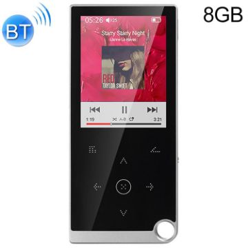 E05 2.4" MP4/MP3 Player 8GB, Touch, Bluetooth, Silver Grey - 1