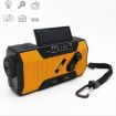 Multifunctional Hand Crank Solar LED Flashlight & FM Radio (Orange) - 2